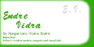 endre vidra business card